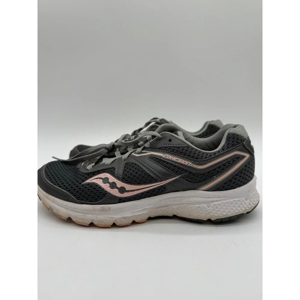 Saucony Cohesion 11 Women's US 8.5 Gray Pink Running Athletic Shoes
